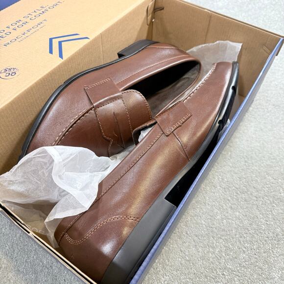 Rockport EUC w/ Box Classic Penny Loafer Lite Leather Brown Mens 16 Old Money - Picture 14 of 15